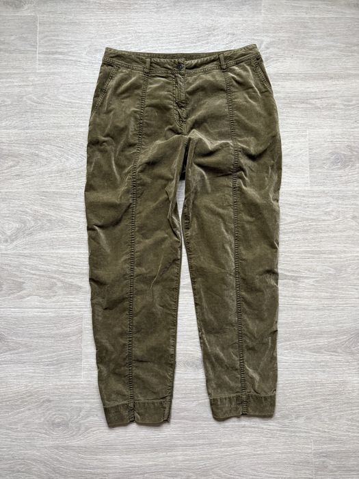 Жіночі штани брюки annette gortz хл розмір велюрові штани хакі колір
