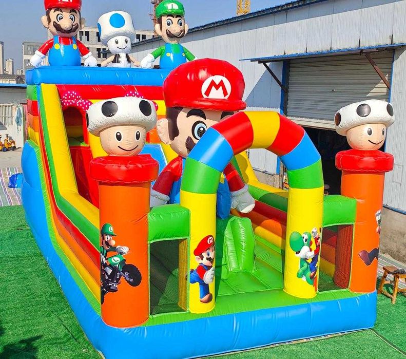 NOWY dmuchaniec Mario  zamek  zjeżdżalnia 7×4×4,8 m plac zabaw FV vat