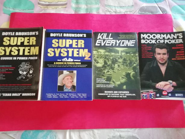 coleção 7 Livros de poker Super System 1 e 2, moorman, Kil E. e SNGs