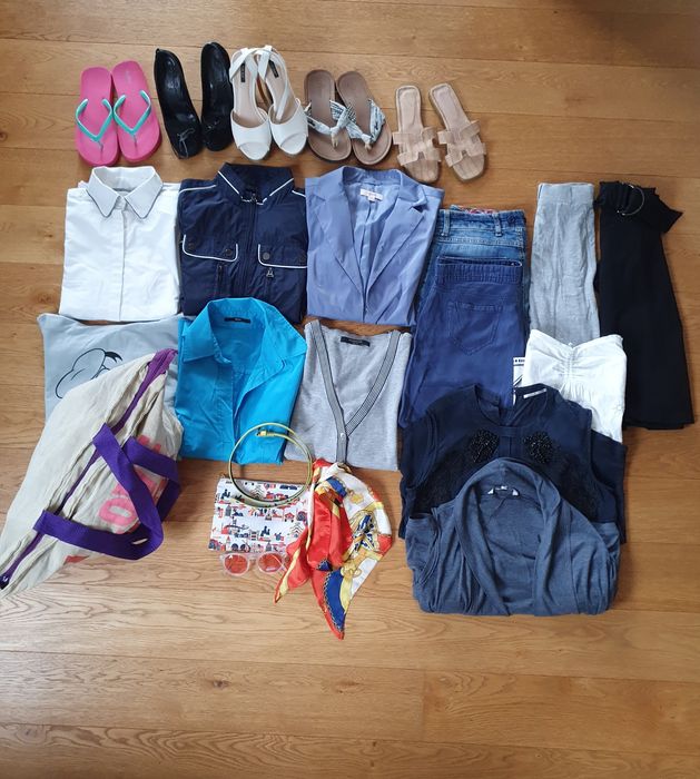 Mega paka ubrań rozmiar S/M buty koszule spodnie spódnice