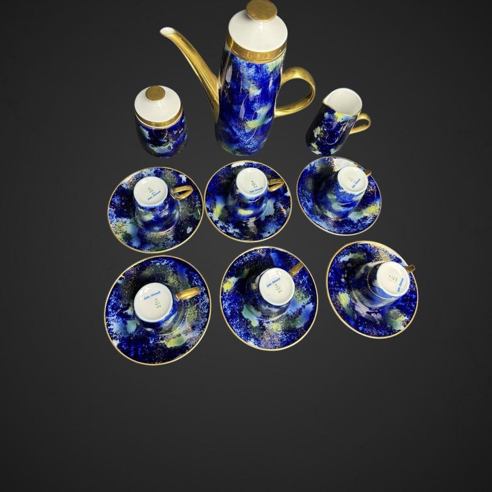 Serwis do mokki gwiezdny pył echt Kobalt Lichte fine china B4/112301