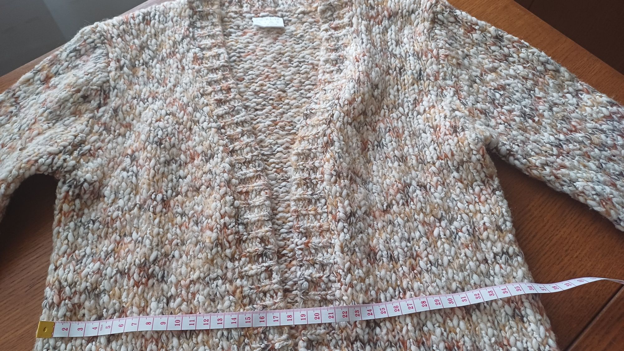 Kardigan sweterek bez zapiecia r.140