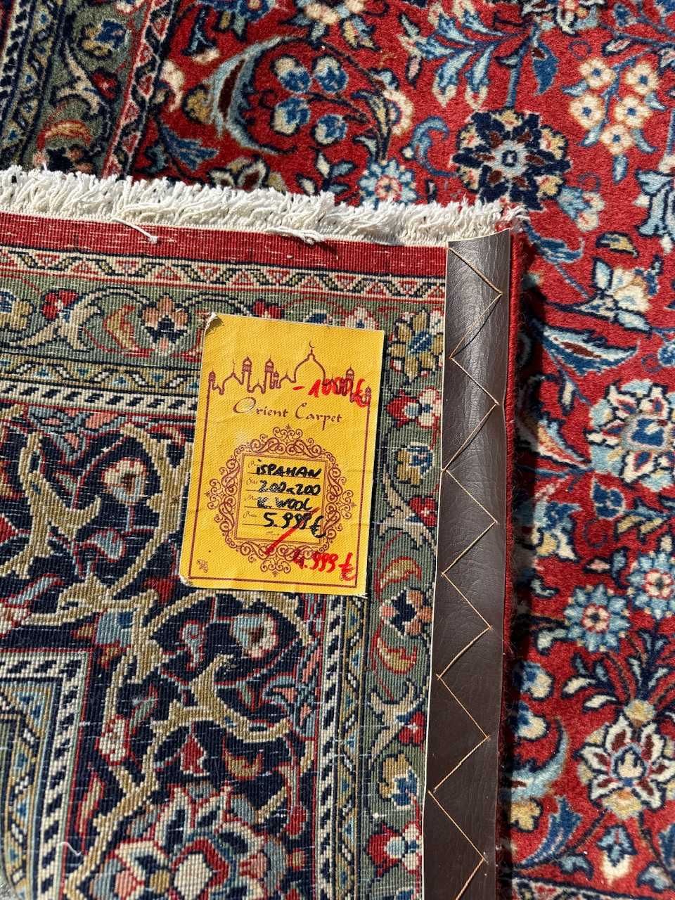 Dywan wełniany / kaszmirowy perski Iran Ispahan 200x200 galeria 27 tyś