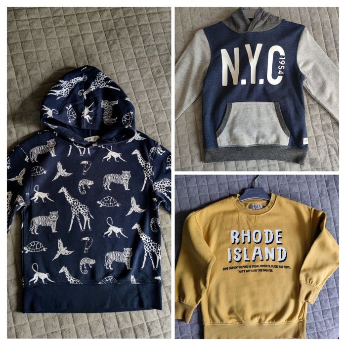 Komplet bluz dziecięcych r.122/128, 2xH&M, Zara
