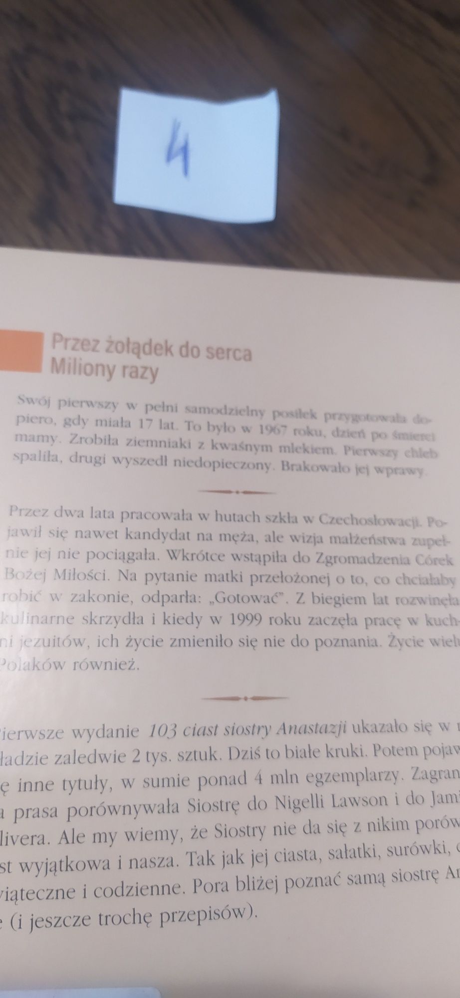 Siostra Anastazja życie pełne smaku Sławomir Rusin