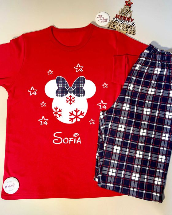 Pijamas cardados de Natal