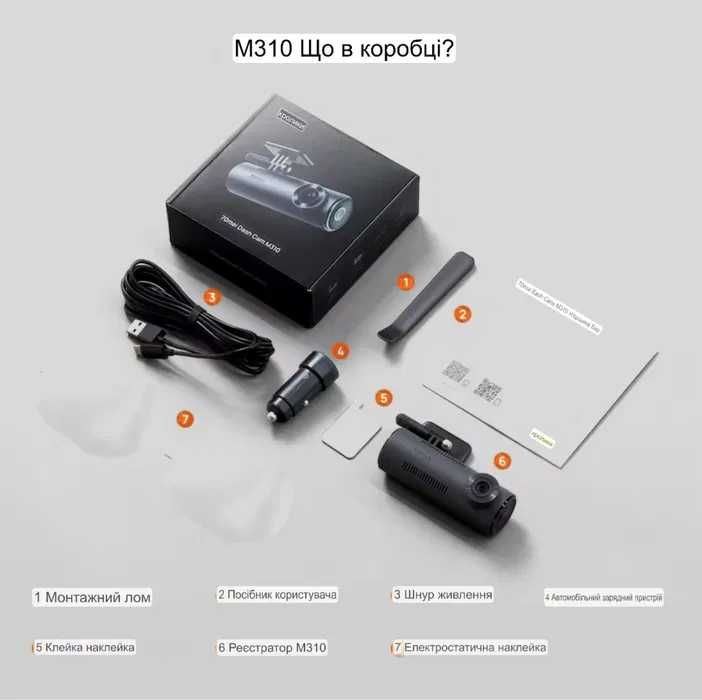 Відеореєстратор Xiaomi 70mai Dash Cam M310