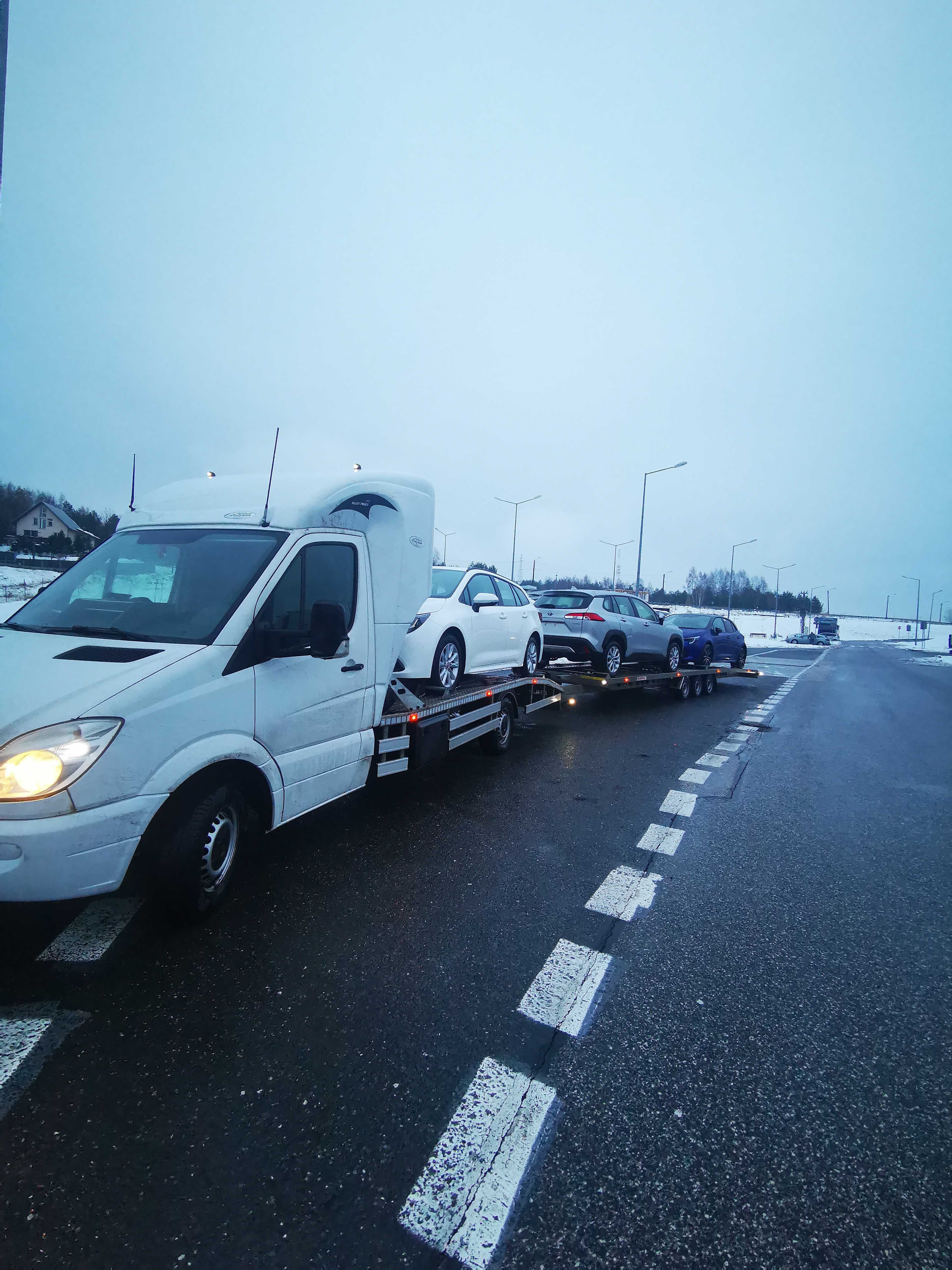 Transport aut osobowych i dostawczych autolaweta VDI2700 OCP Polska UE