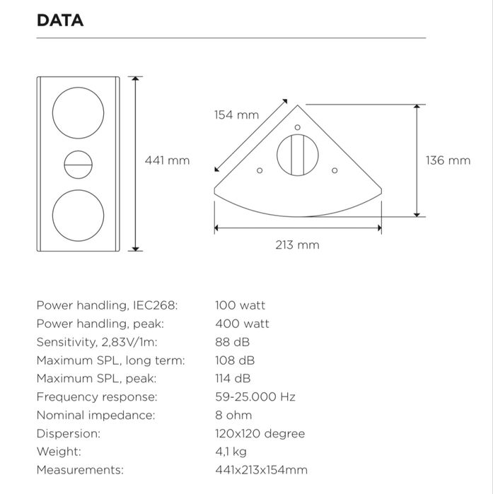 Dyskretne, Trójkątne Głośniki Hi-Fi | Cornered Audio C5 | Białe