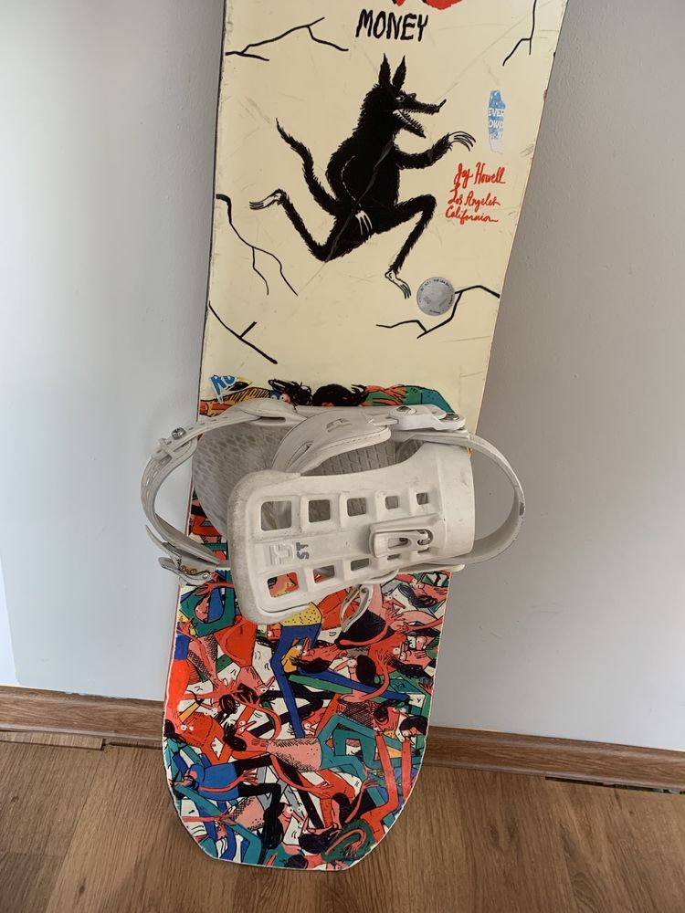 Deska snowboard gnu money 156cm wiązania union ST