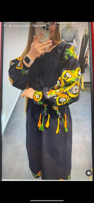 Плаття- вишиванка чорна