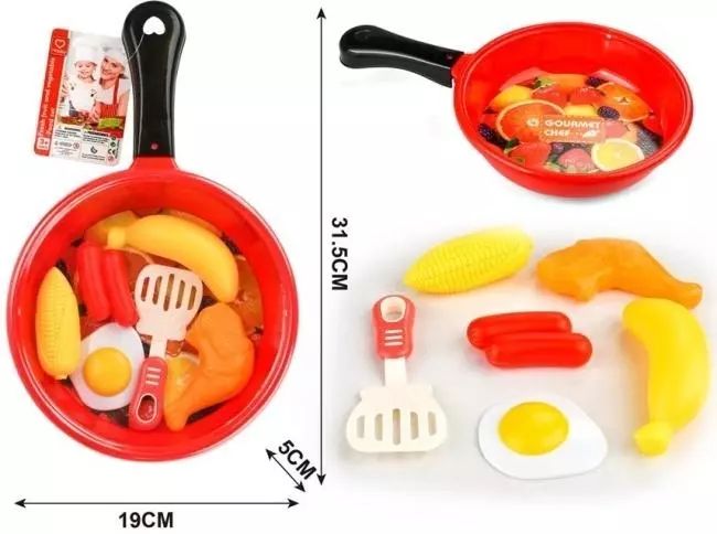 Patelnia z zestawem jedzenia. MERKPOL. Nowy Produkt