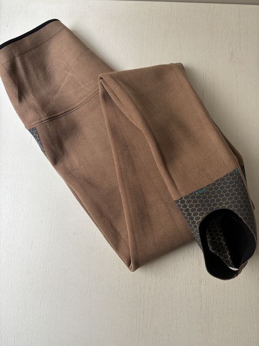 Теплі жіночі лосини на хутрі з штрипками, утяжка, пуш-ап.