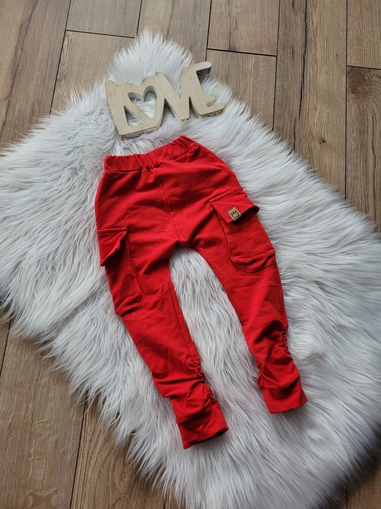 Czerwone spodnie bojowki dresowe Mimi 92