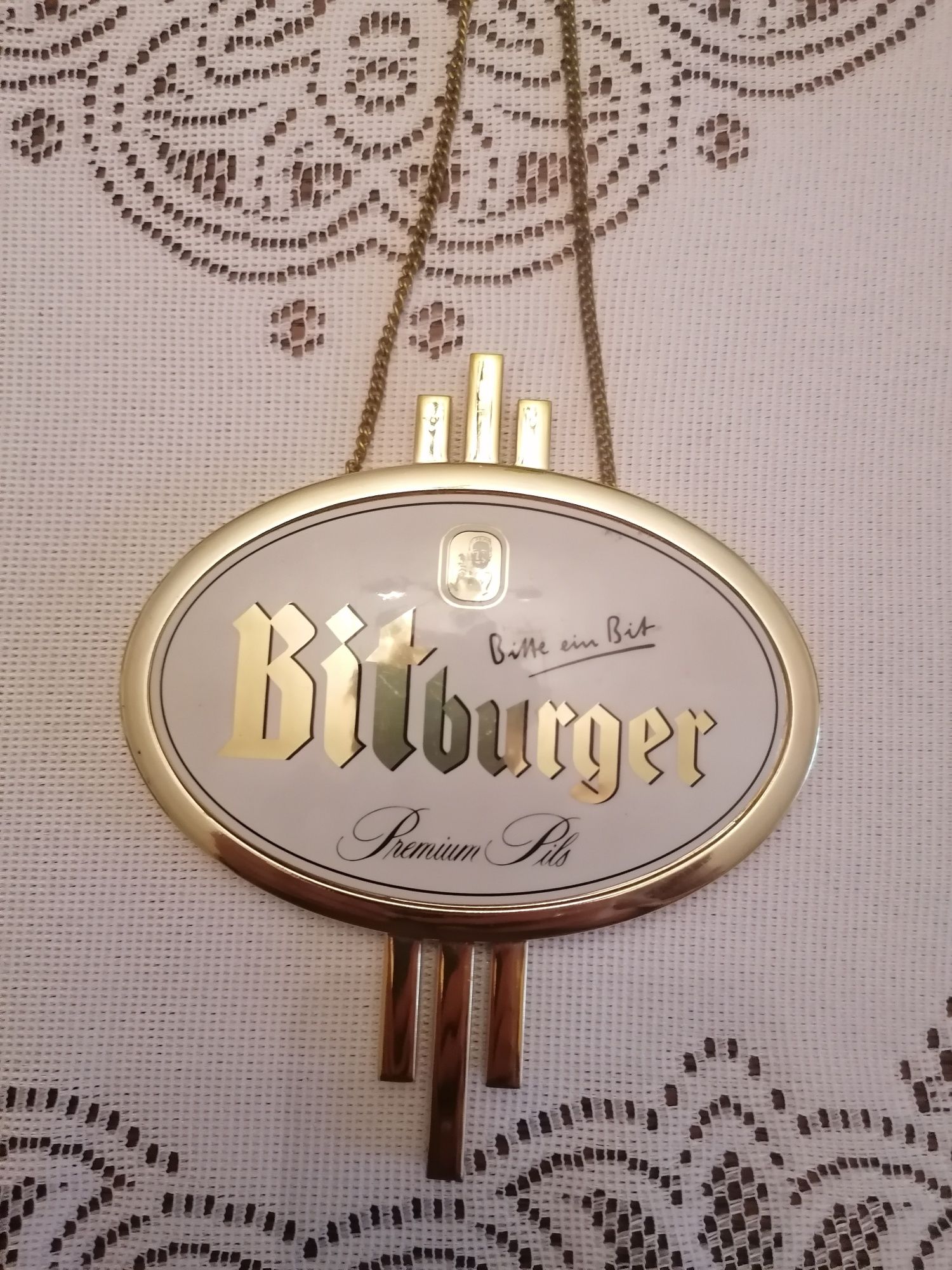 Tabliczka z browaru Bitburger