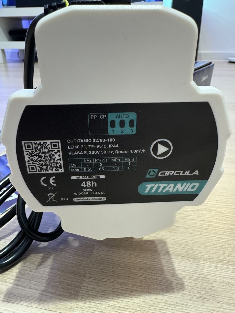Elektroniczna pompa obiegowa Titanio 32/80-180.