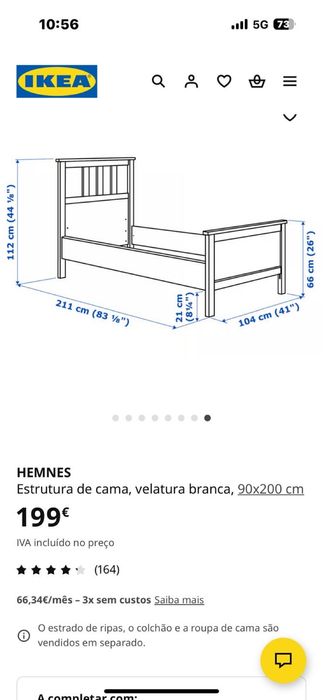 Cama solteiro para venda