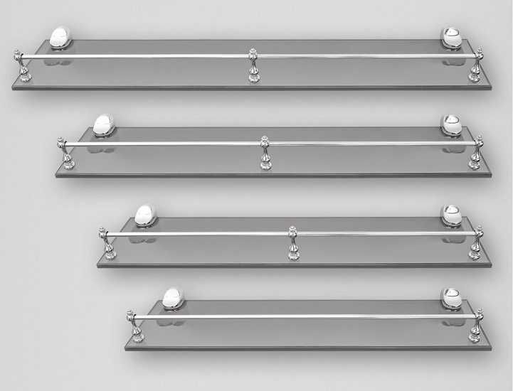 Нова скляна полиця. Металеви (регульовані) кріплення – у комплекті.