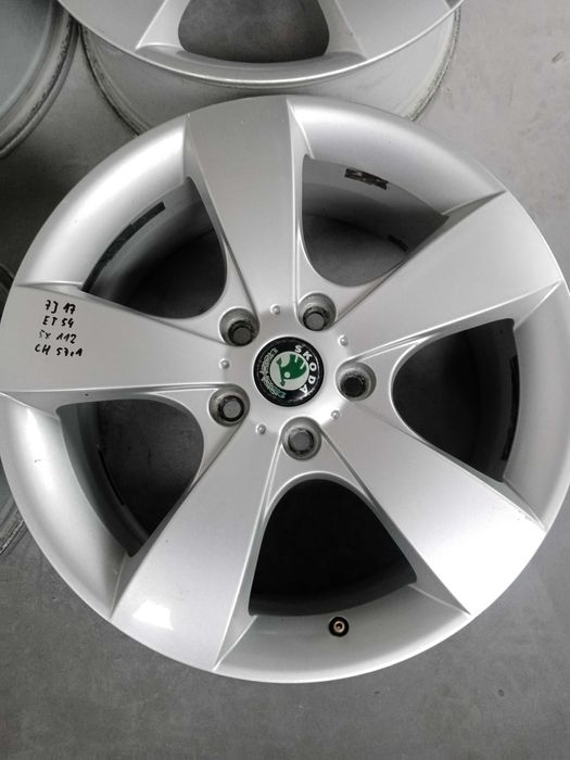 Felgi aluminiowe  oryginalne Skoda 7j17 et54 ch 57,1 5x112