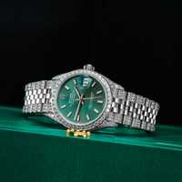 Diamentowy ROLEX Datejust 31 z zieloną tarczą