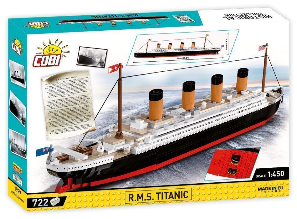 Klocki Cobi 1929 Hc Rms Statek Titanic Skala 1:450 722El Komp. Z Lego