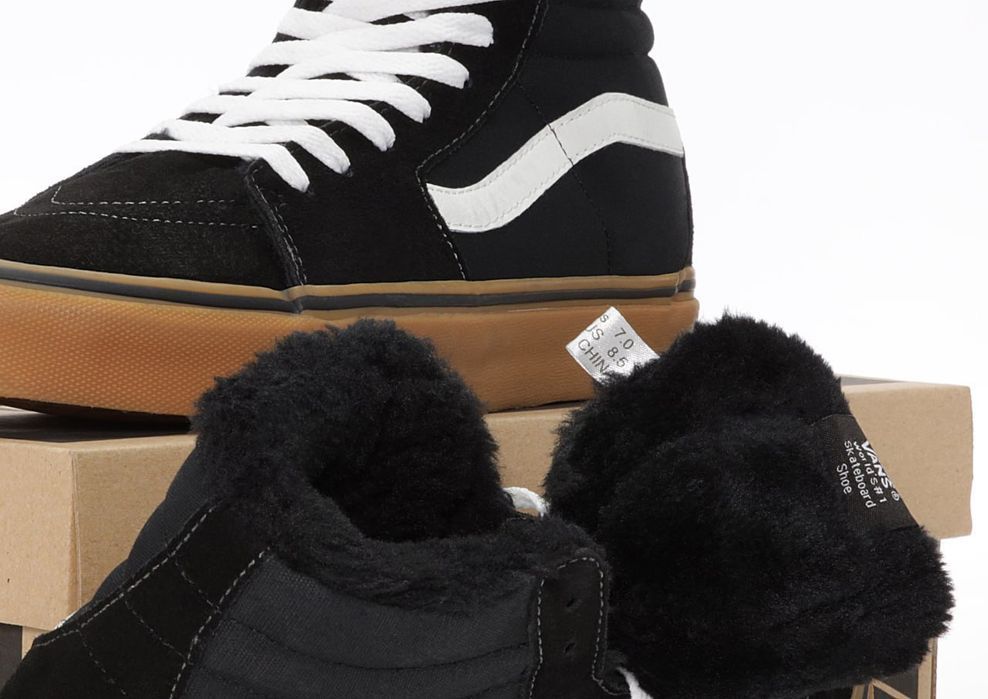 Кеди зимові чоловічі Vans SK-8 High на хутрі. Кеды зимние мужские