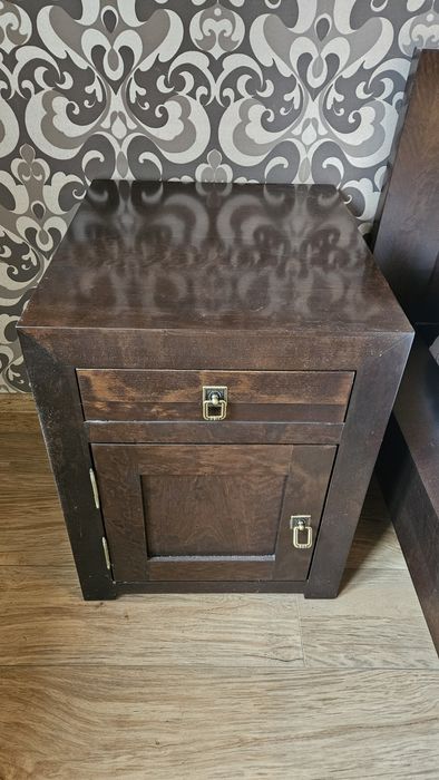 Szafka nocna kolonialna drewniana Polaszek 2 sztuki