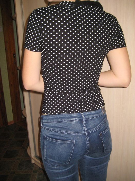 Блузка в горошок, розмір 36