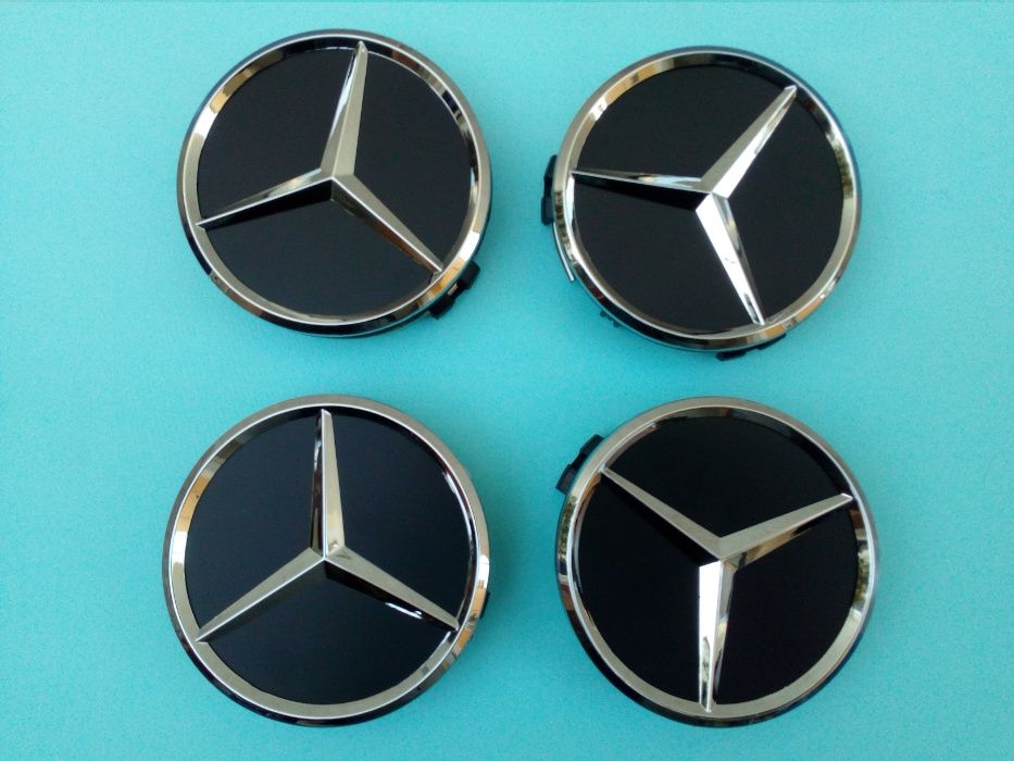 4 centros jante Mercedes 75mm emblemas tampa logótipo encaixe AMG CLA
