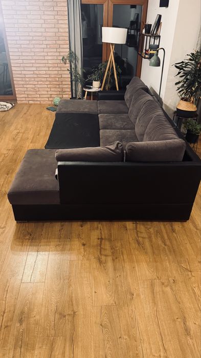 Kanapa naroznik sofa funkcja spania pojemniki