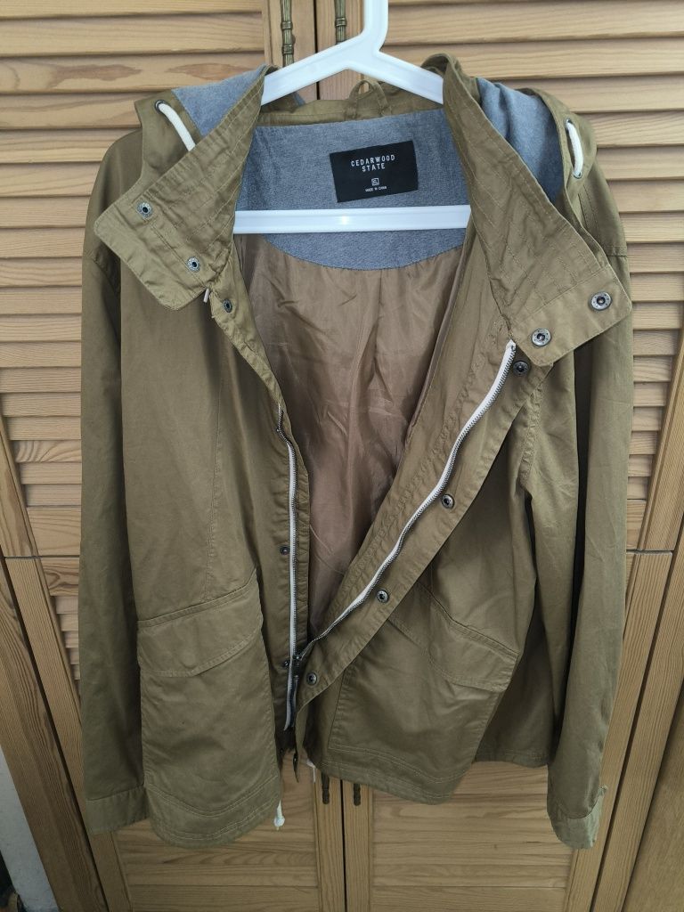 Cedarwood kurtka parka wiosenna bawełniana brąz khaki