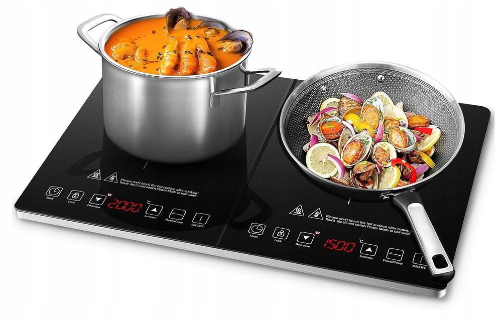 Płyta Indukcyjna Amzchef 2-Polowa, 3500 W Powystawowy