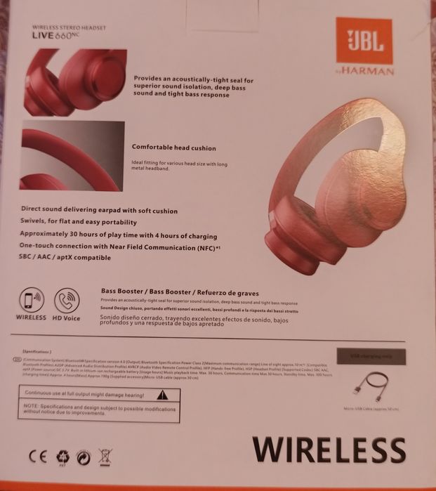 Fones JBL live 660NC