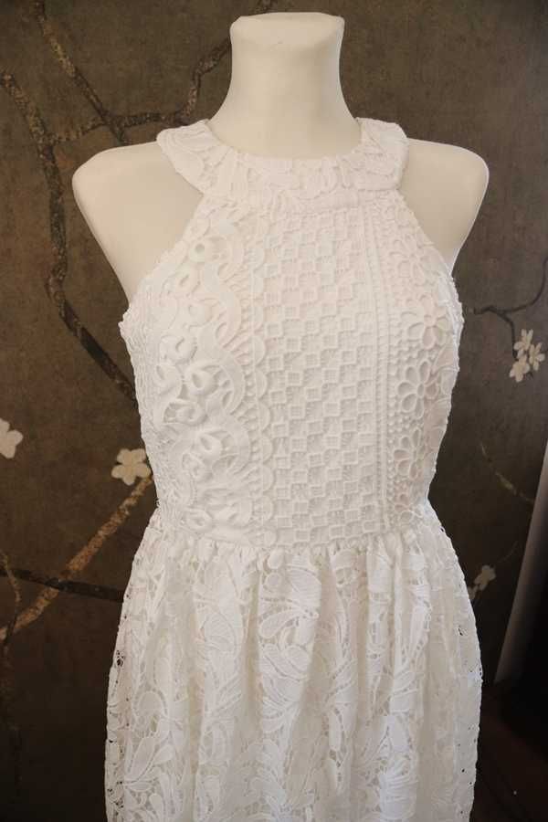 Y.A.S. suknia ślubna koronkowa gipiura biała 36 s