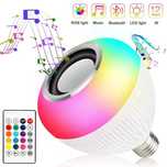 Żarówka muzyczna Bluetooth LED RGB pilot.