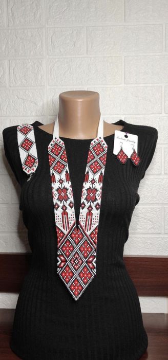 Гердан з бісеру Криза Кривулька Кольє  Силянка Вишиванка