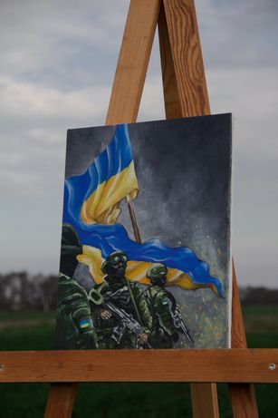 Картина акрилом «Знамення України» 30х40