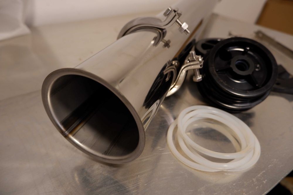 Carcaça p/ membrana de osmose reversa aço INOX com costura (IVA incl.)