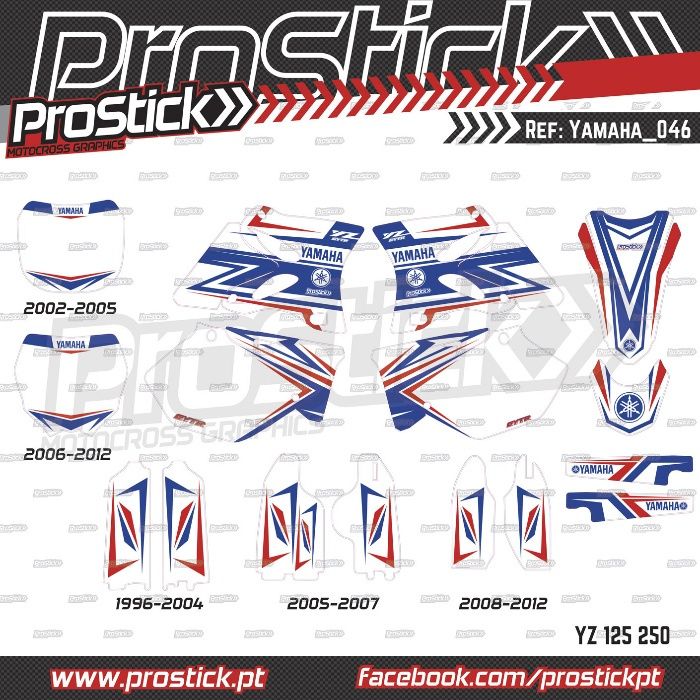 Kit autocolantes YAMAHA YZ 125 250