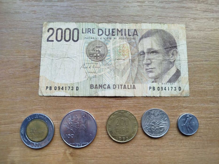 Liry włoskie - monety oraz banknot
