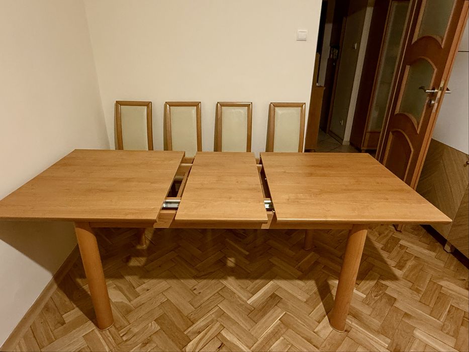 Meble BRW Syriusz: stół rozkładany krzesła komoda regał witryna lampy