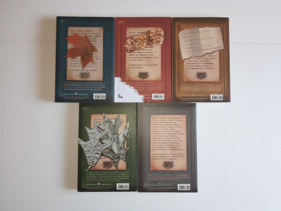 Livros "As Crónicas de Spiderwick", vols. 1, 2, 3, 4 e 5