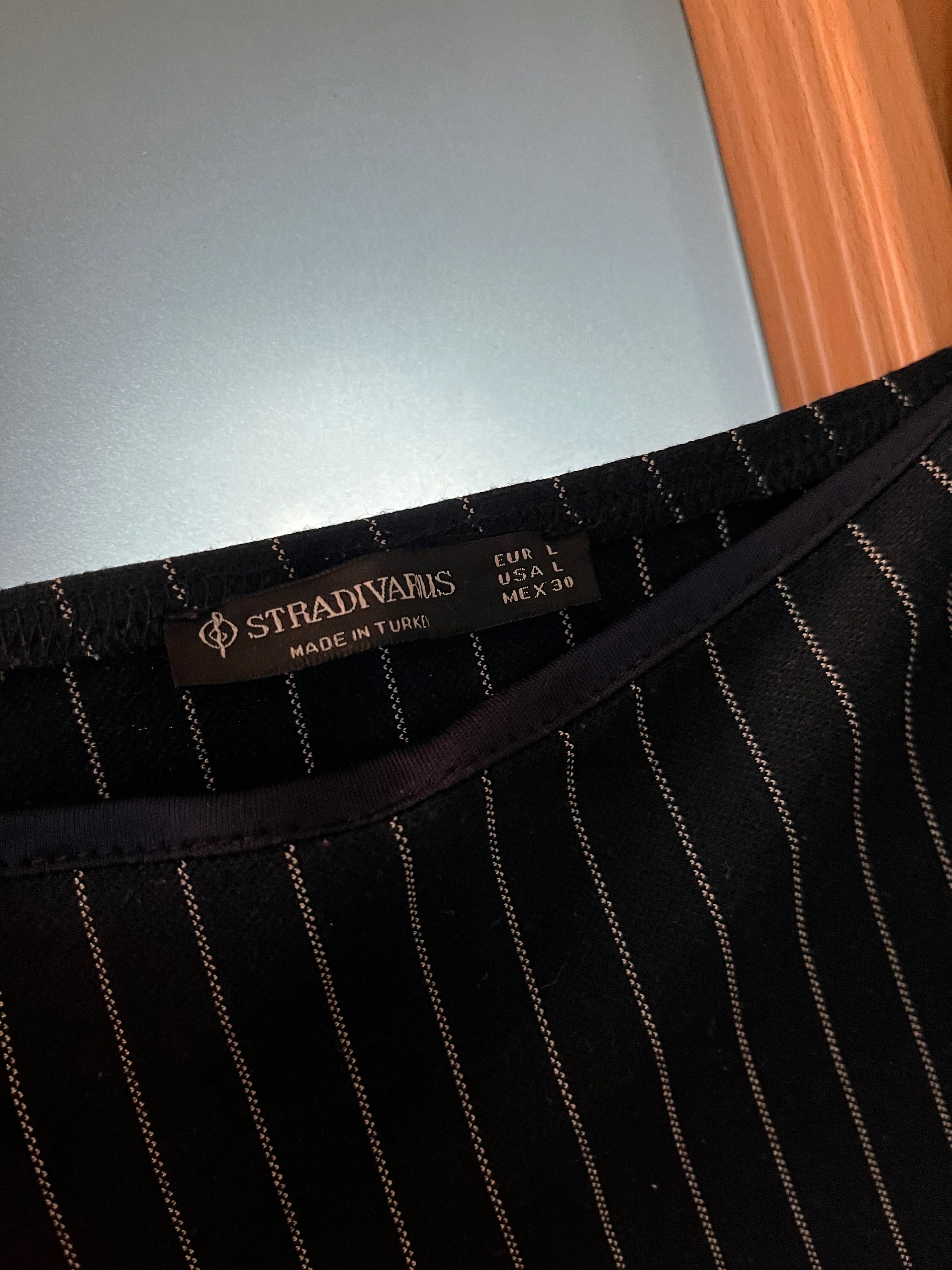 Granatowy zestaw komplet spódniczka i top Stradivarius rozmiar L