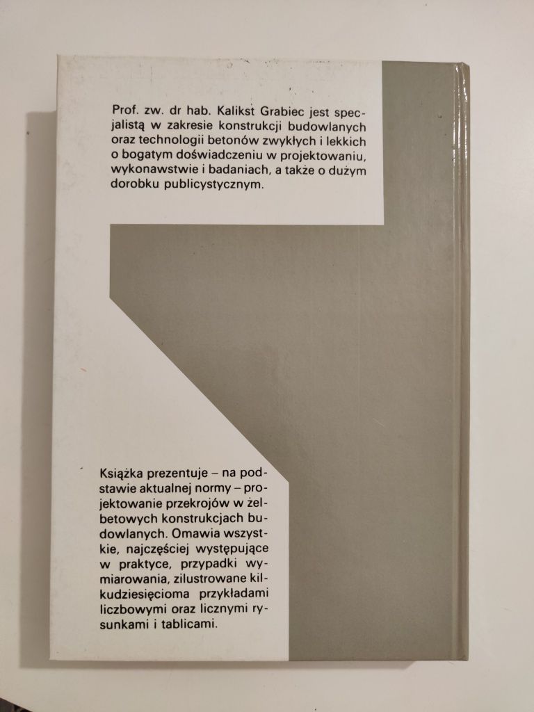Projektowanie przekrojów w konstrukcjach z betonu - Kalikst Grabiec x