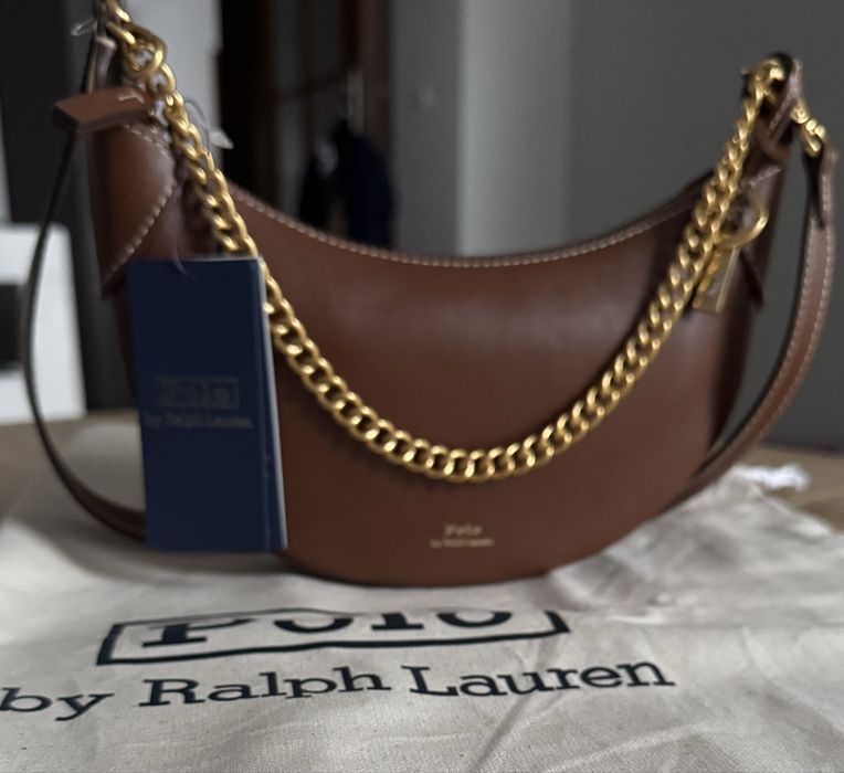 Torebka skórzana Ralph Lauren