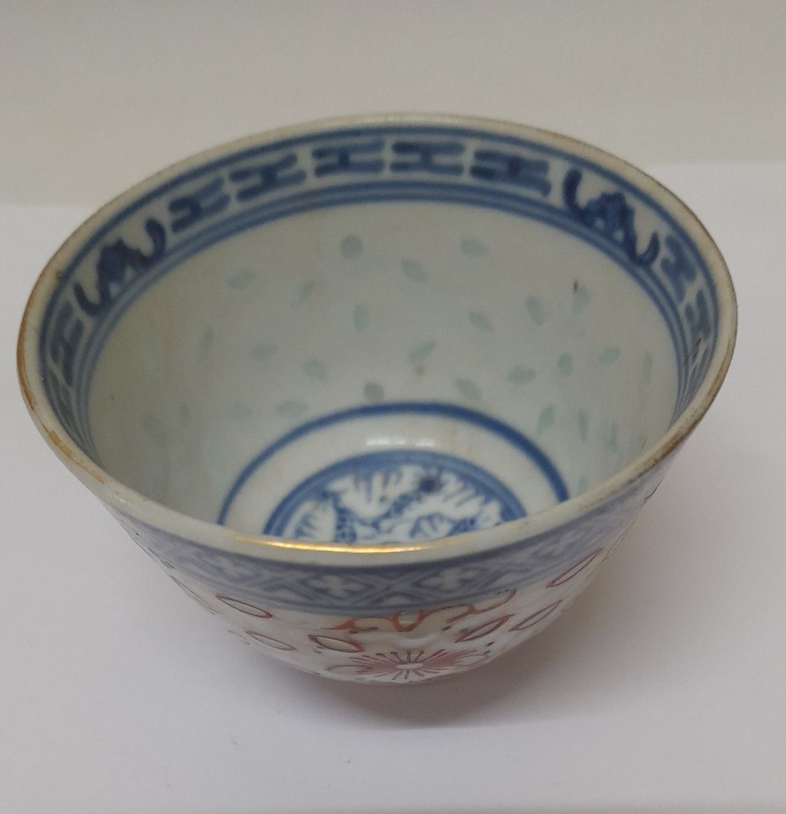 4 peças em porcelana modelo bago de arroz chinesa