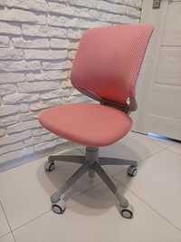 Ergonomiczne krzesło fotel obrotowy biurowy dla dziecka różowy
