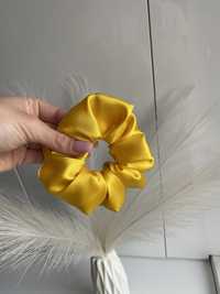 Gumka scrunchie handmade M żółta