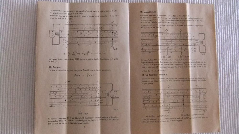 Instruções para uso da Régua de calculo Ariston-Scholar II (vintage)