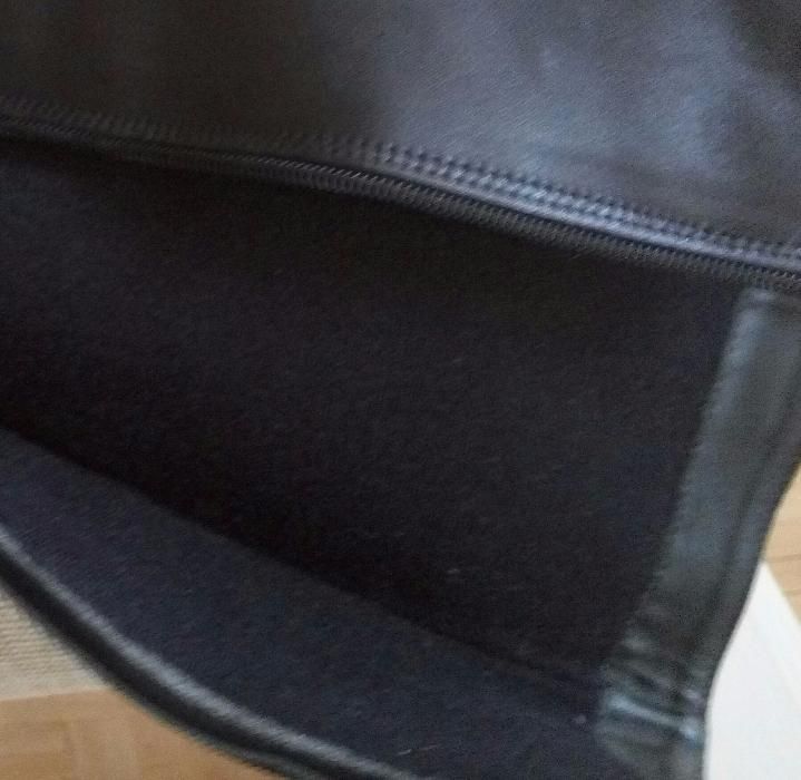 czarne nowe skórzane kozaki